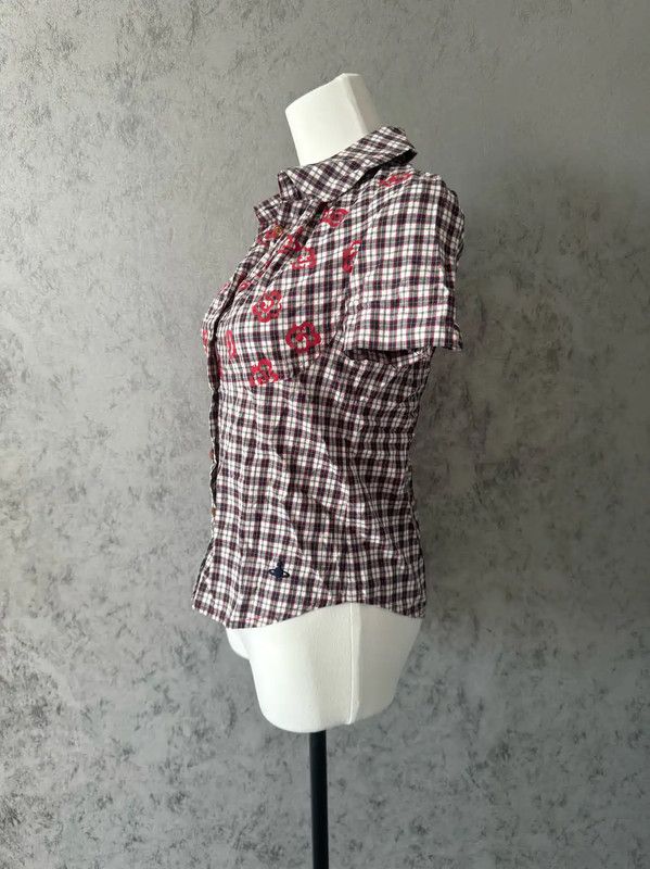 Vivienne Westwood Vivienne Westwood Short Sleeve Checked Shirt 0089 Size S / US 4 / IT 40 - 4 Thumbnail
