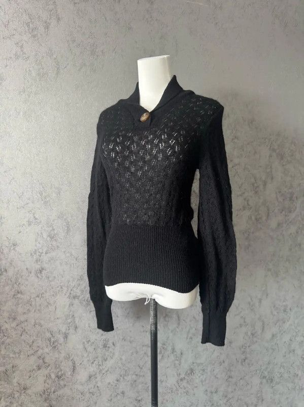 Vivienne Westwood Vivienne Westwood Black Long Sleeve Knit Sweater 0089 Size M / US 6-8 / IT 42-44 - 7 Thumbnail