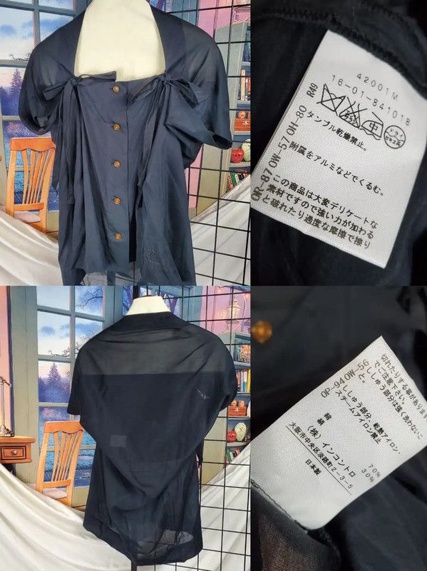 Vivienne Westwood Vivienne Westwood Black Silk Blend Short Sleeve Tee 0089 Size M / US 6-8 / IT 42-44 - 5 Thumbnail