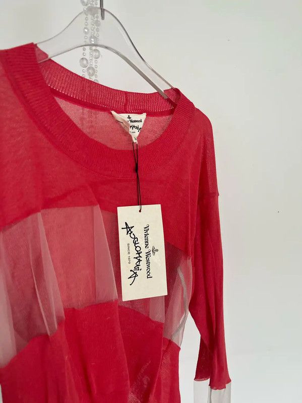 Vivienne Westwood Vivienne Westwood Women's Red Pullover Sweater 0089 Size M / US 6-8 / IT 42-44 - 2 Thumbnail
