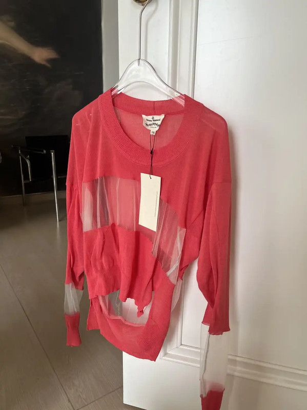 Vivienne Westwood Vivienne Westwood Women's Red Pullover Sweater 0089 Size M / US 6-8 / IT 42-44 - 7 Thumbnail