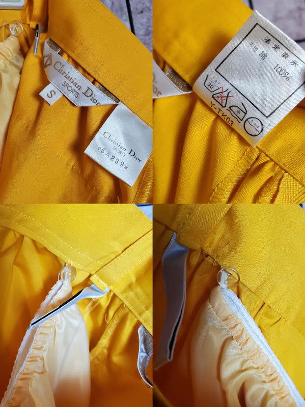 Dior Dior Yellow Cotton Embroidered Mini Skirt 0089 Size 23" - 8 Thumbnail