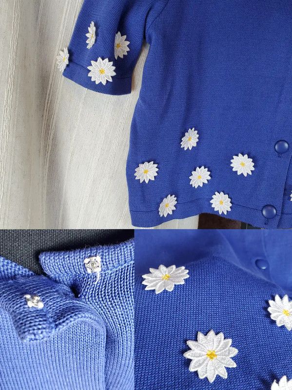 Dior Dior Summer Blue Embroidered Top 0089 Size L / US 10 / IT 46 - 7 Thumbnail