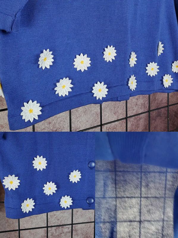 Dior Dior Summer Blue Embroidered Top 0089 Size L / US 10 / IT 46 - 5 Thumbnail