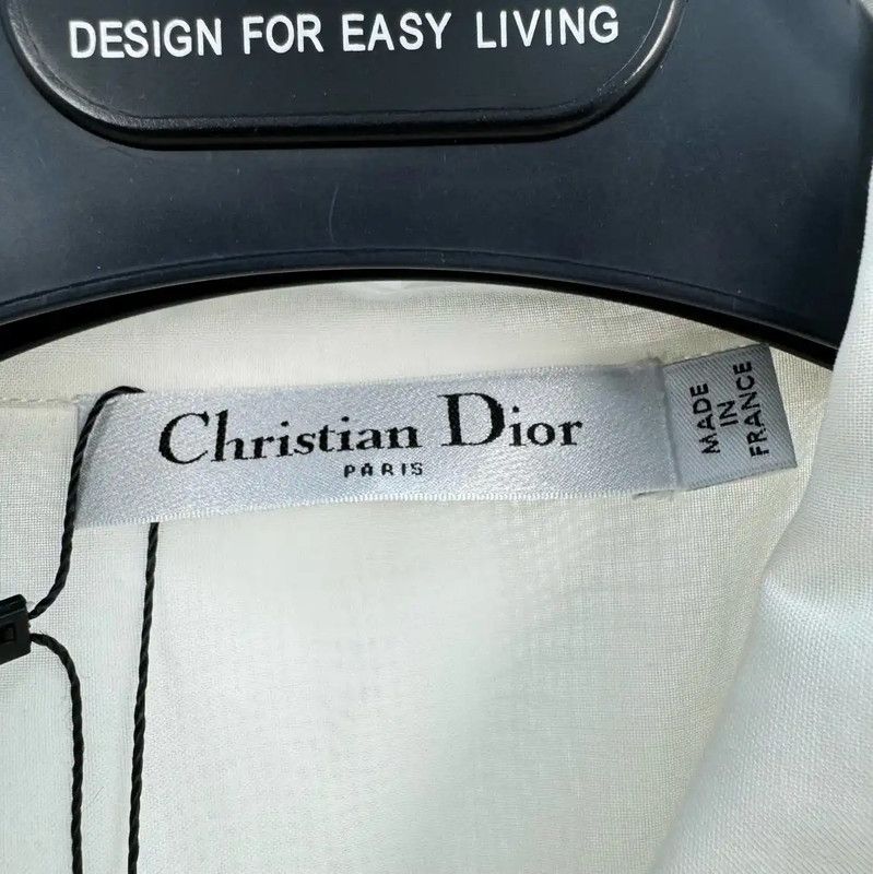 Dior Dior Embroidered White Cotton Summer Shirt 0089 Size S / US 4 / IT 40 - 5 Thumbnail