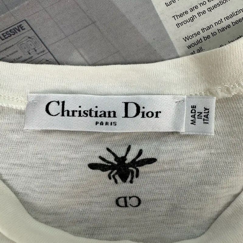 Dior Dior Feminist White Cotton T-Shirt 0089 Size S / US 4 / IT 40 - 7 Thumbnail