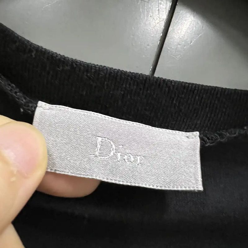 Dior Dior Black Cotton Short Sleeve T-Shirt 0089 Size S / US 4 / IT 40 - 4 Thumbnail