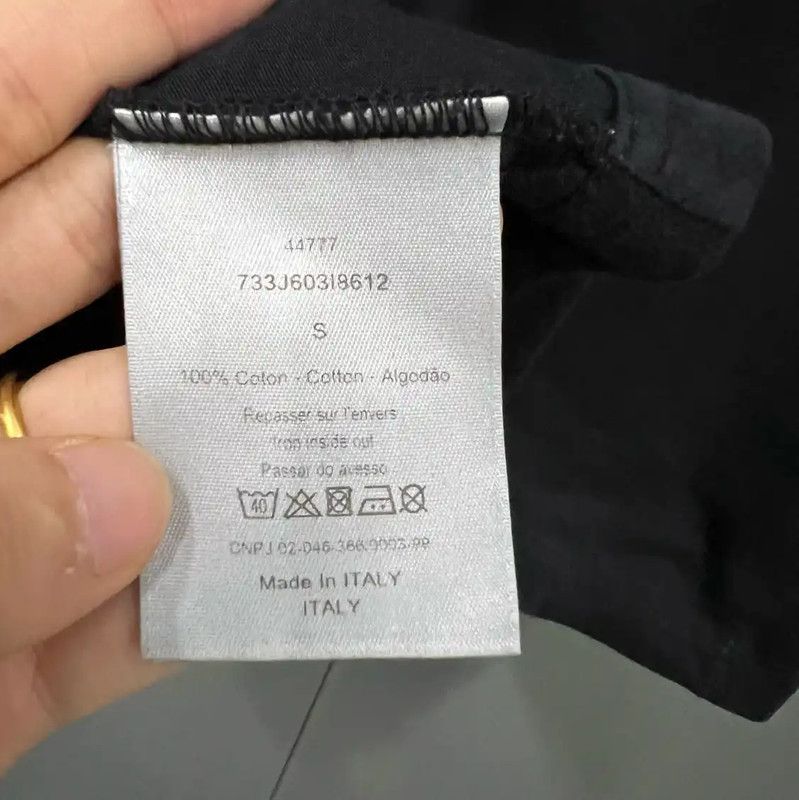 Dior Dior Black Cotton Short Sleeve T-Shirt 0089 Size S / US 4 / IT 40 - 3 Thumbnail