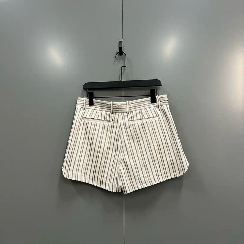 Dior Dior Summer Beige Stripe Shorts 0089 Size 23" - 2 Thumbnail