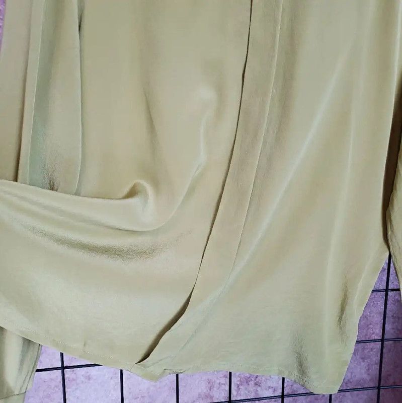 Dior Dior Green Silk Long Sleeve Blouse 0089 Size S / US 4 / IT 40 - 9 Thumbnail
