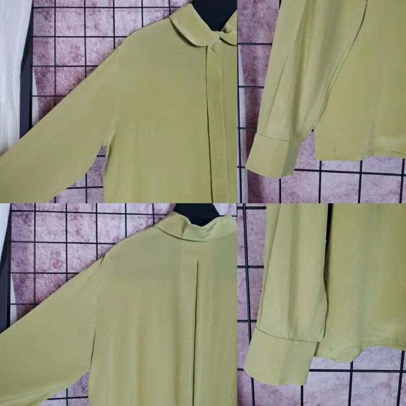 Dior Dior Green Silk Long Sleeve Blouse 0089 Size S / US 4 / IT 40 - 5 Thumbnail