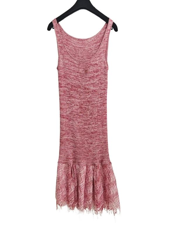 Dior Dior Red Bodycon Midi Dress for Women 0089 Size XS / US 0-2 / IT 36-38 - 2 Thumbnail