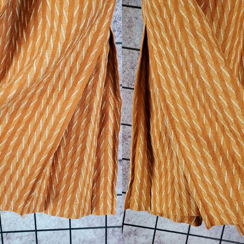 Dior Dior Orange Wool Embroidered Midi Skirt 0089 Size 23" - 6 Thumbnail