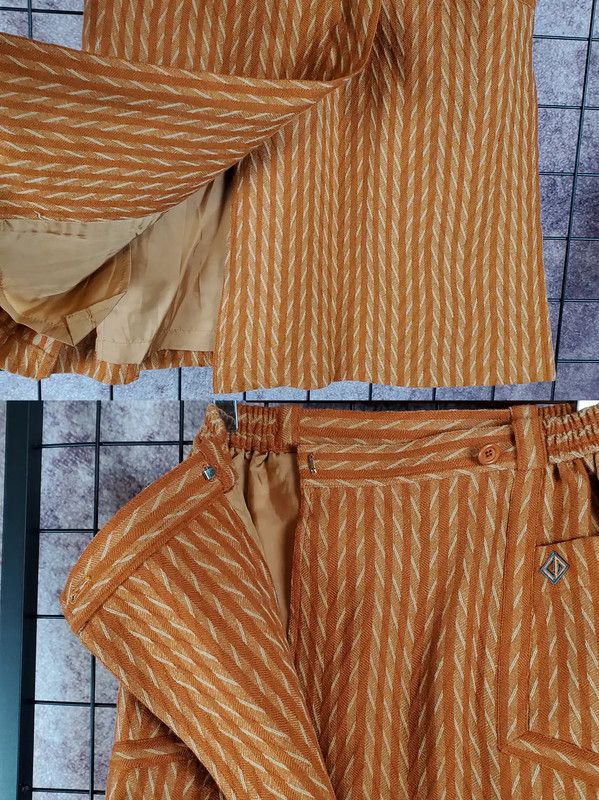 Dior Dior Orange Wool Embroidered Midi Skirt 0089 Size 23" - 4 Thumbnail