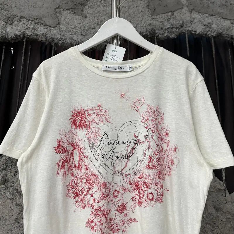 Dior Dior Summer White Cotton Pattern T-Shirt 0089 Size M / US 6-8 / IT 42-44 - 3 Thumbnail