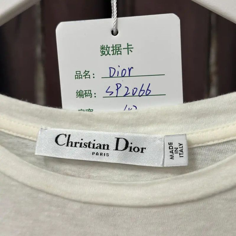 Dior Dior Summer White Cotton Pattern T-Shirt 0089 Size M / US 6-8 / IT 42-44 - 7 Thumbnail