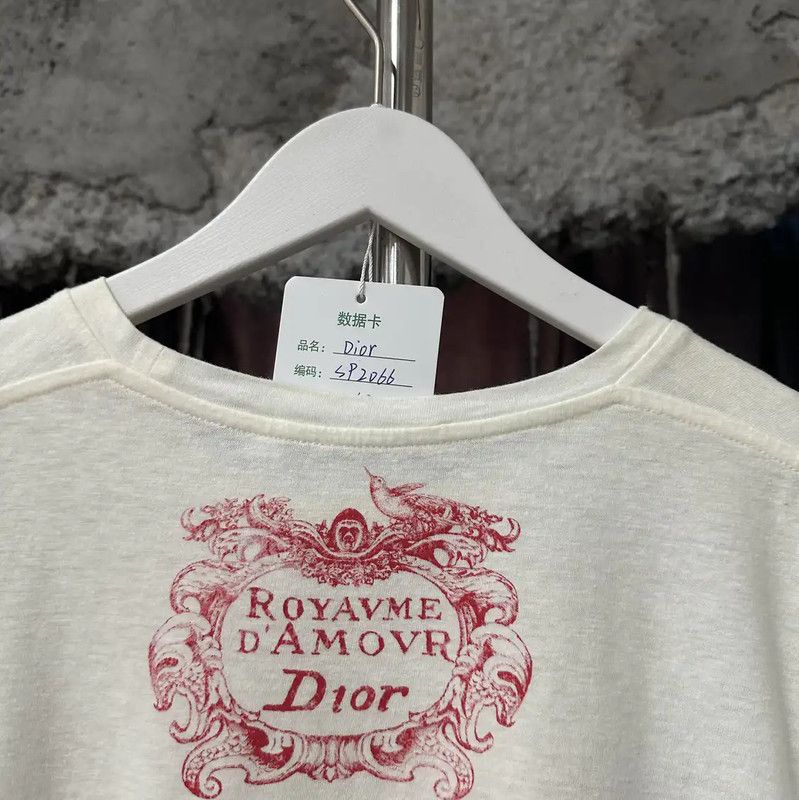 Dior Dior Summer White Cotton Pattern T-Shirt 0089 Size M / US 6-8 / IT 42-44 - 5 Thumbnail