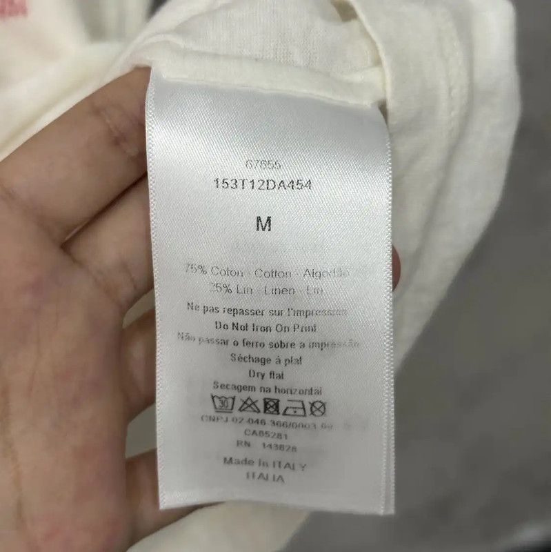 Dior Dior Summer White Cotton Pattern T-Shirt 0089 Size M / US 6-8 / IT 42-44 - 8 Thumbnail
