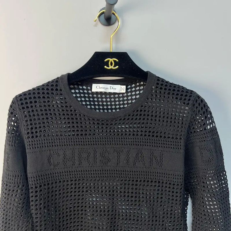 Dior Dior Short-Sleeve Black Poly Summer Tee 0089 Size S / US 4 / IT 40 - 4 Thumbnail