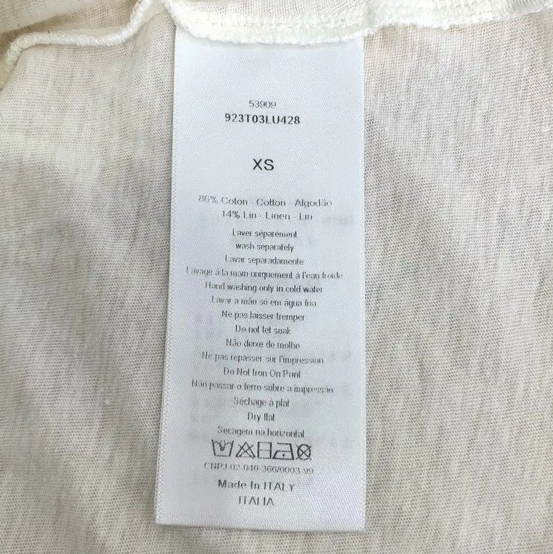Dior Dior Lucky White Cotton T-Shirt for Women 0089 Size XS / US 0-2 / IT 36-38 - 6 Thumbnail