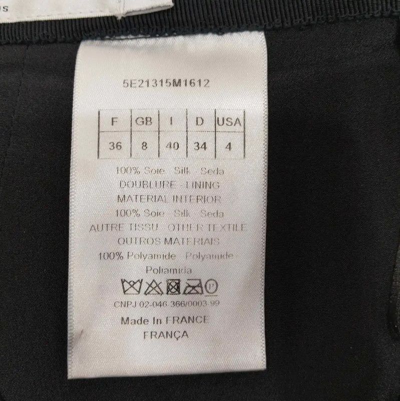 Dior Dior Black Cotton Summer Skirt 0089 Size 23" - 4 Thumbnail