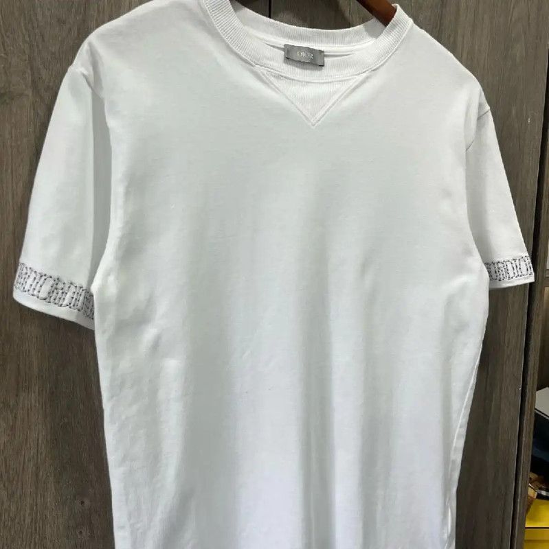 Dior Dior White Leather Women's T-shirt 0089 Size XS / US 0-2 / IT 36-38 - 3 Thumbnail