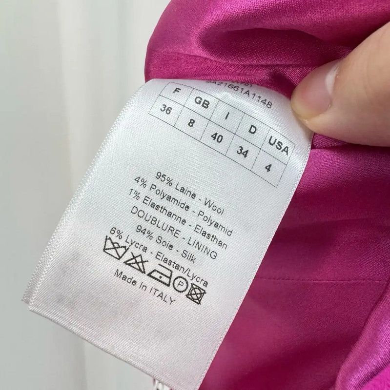 Dior Dior Summer Pink Wool Sleeveless Dress 0089 Size S / US 4 / IT 40 - 6 Thumbnail