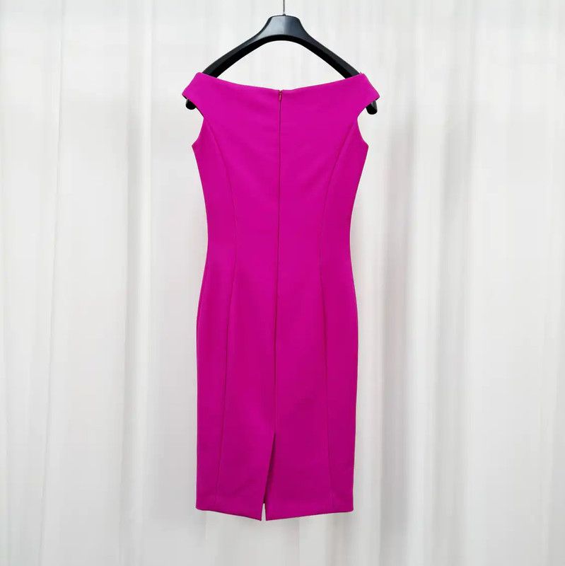 Dior Dior Summer Pink Wool Sleeveless Dress 0089 Size S / US 4 / IT 40 - 2 Thumbnail