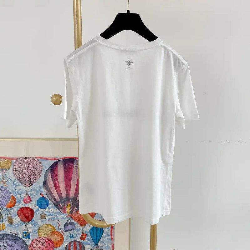 Dior Dior Summer White Short Sleeve T-Shirt 0089 Size S / US 4 / IT 40 - 2 Thumbnail