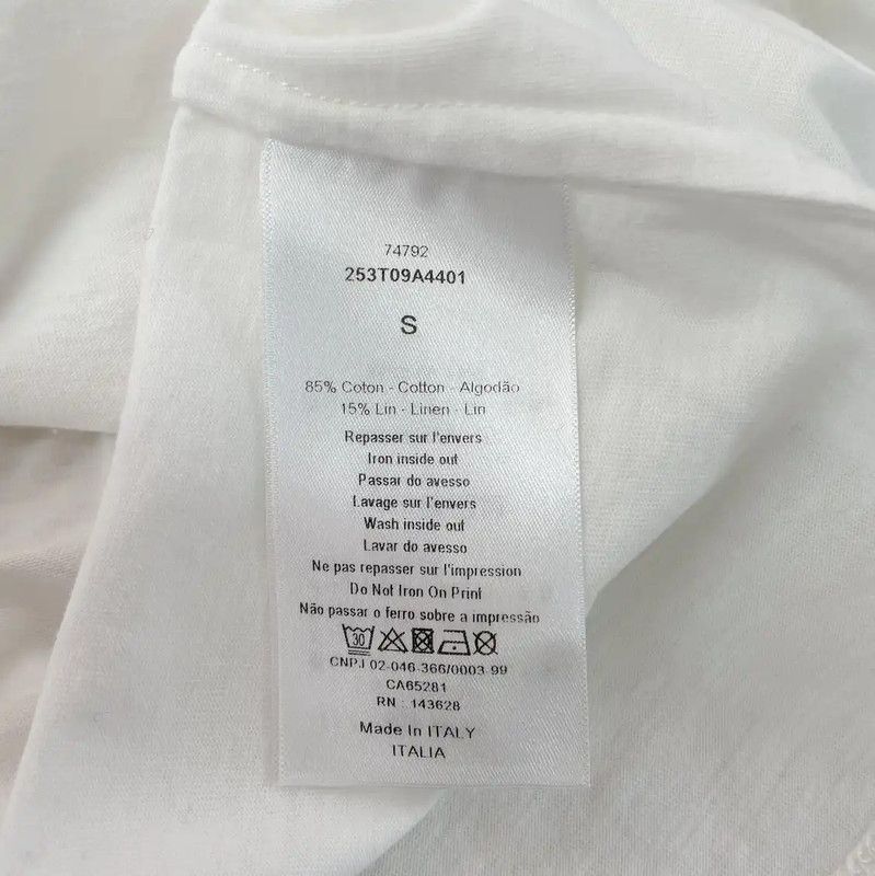 Dior Dior Summer White Short Sleeve T-Shirt 0089 Size S / US 4 / IT 40 - 7 Thumbnail