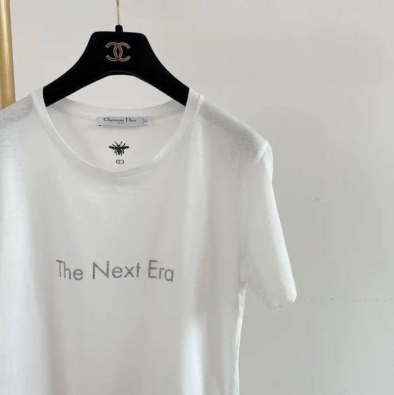 Dior Dior Summer White Short Sleeve T-Shirt 0089 Size S / US 4 / IT 40 - 3 Thumbnail