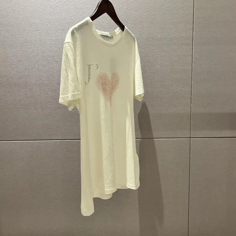 Dior Dior Summer White Cotton T-Shirt with Print 0089 Size S / US 4 / IT 40 - 3 Thumbnail