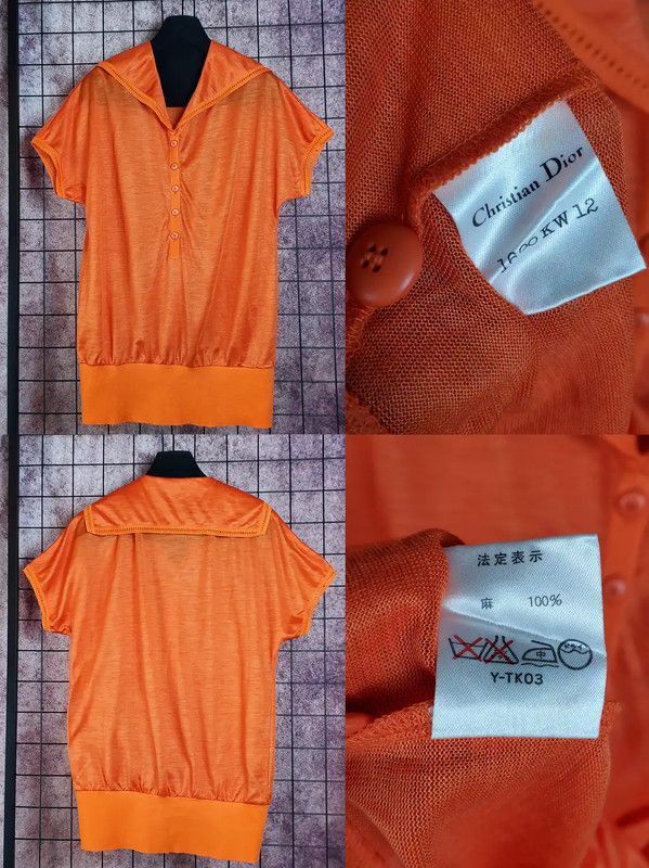 Dior Dior Summer Orange Short Sleeve T-Shirt 0089 Size M / US 6-8 / IT 42-44 - 2 Thumbnail