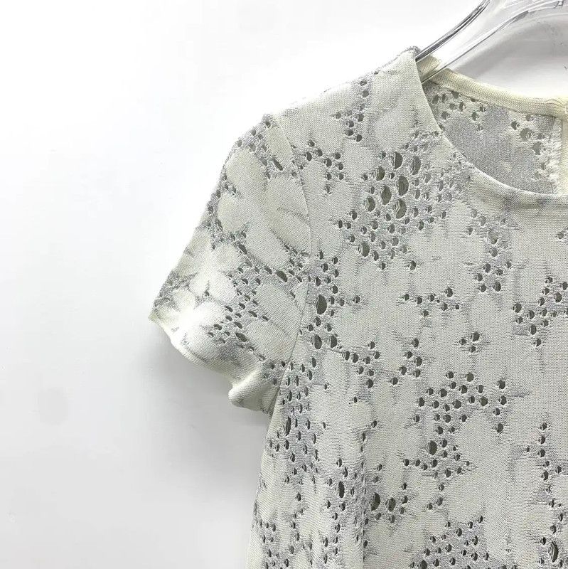 Dior Dior Beige Women's T-Shirt with Floral Design 0089 Size S / US 4 / IT 40 - 3 Thumbnail