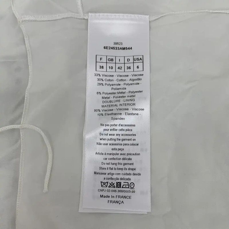 Dior Dior Beige Women's T-Shirt with Floral Design 0089 Size S / US 4 / IT 40 - 6 Thumbnail