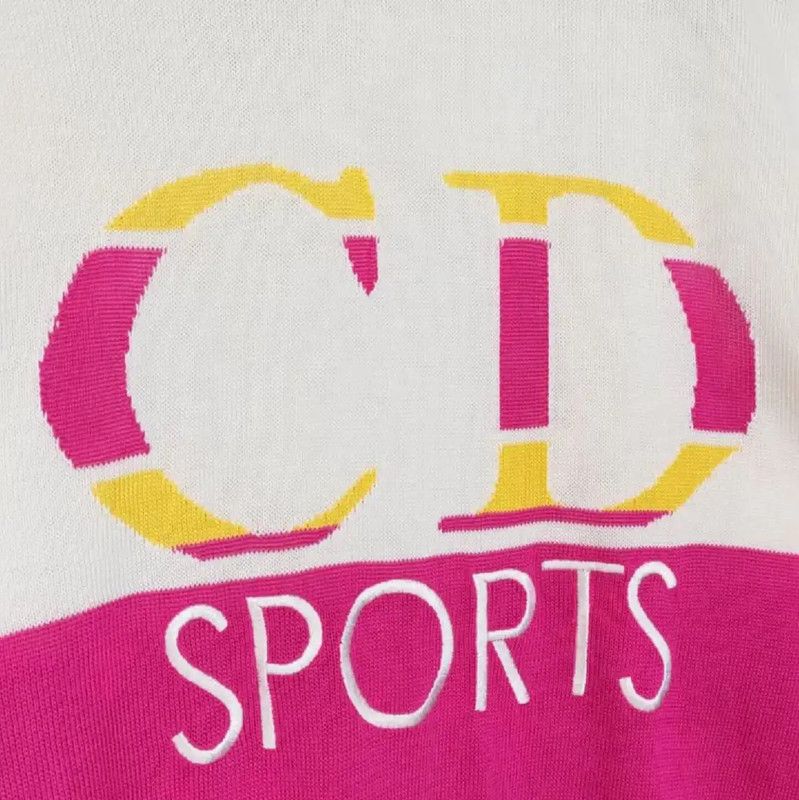 Dior Dior White and Pink Logo Long Sleeve Top 0089 Size L / US 10 / IT 46 - 6 Thumbnail