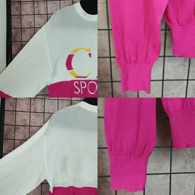 Dior Dior White and Pink Logo Long Sleeve Top 0089 Size L / US 10 / IT 46 - 5 Thumbnail