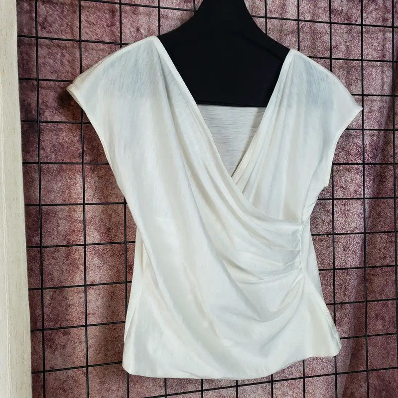 Dior Dior Summer White Linen Blend Short Sleeve Top 0089 Size L / US 10 / IT 46 - 4 Thumbnail