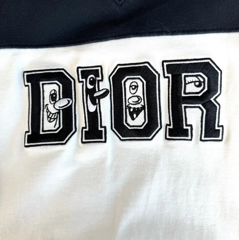 Dior Dior Women's Black and White Cotton T-Shirt 0089 Size XL / US 12-14 / IT 48-50 - 4 Thumbnail