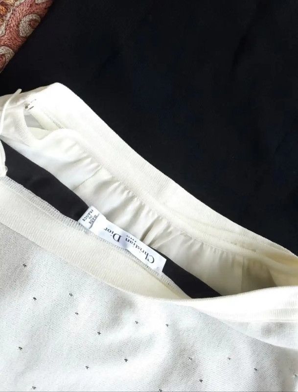 Dior Dior Elegant White Lace Mid-length Skirt 0089 Size 22" - 6 Thumbnail