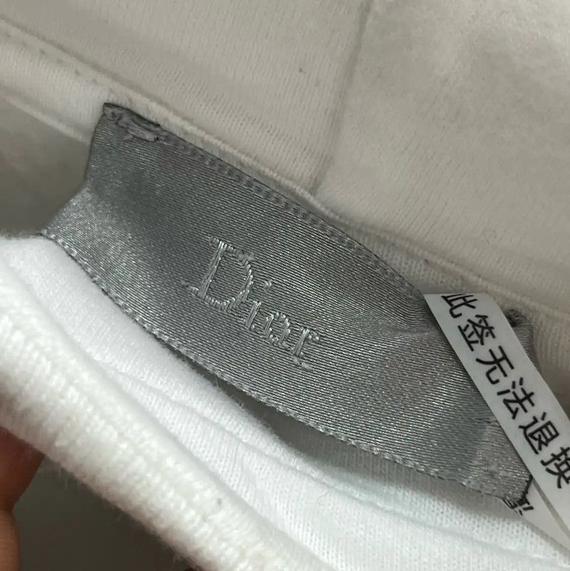 Dior Dior White Cotton Floral Long Sleeve Hoodie 0089 Size L / US 10 / IT 46 - 4 Thumbnail