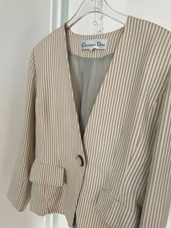 Dior Dior Striped Cotton Women's Jacket in Size L 0089 Size L / US 10 / IT 46 - 5 Thumbnail