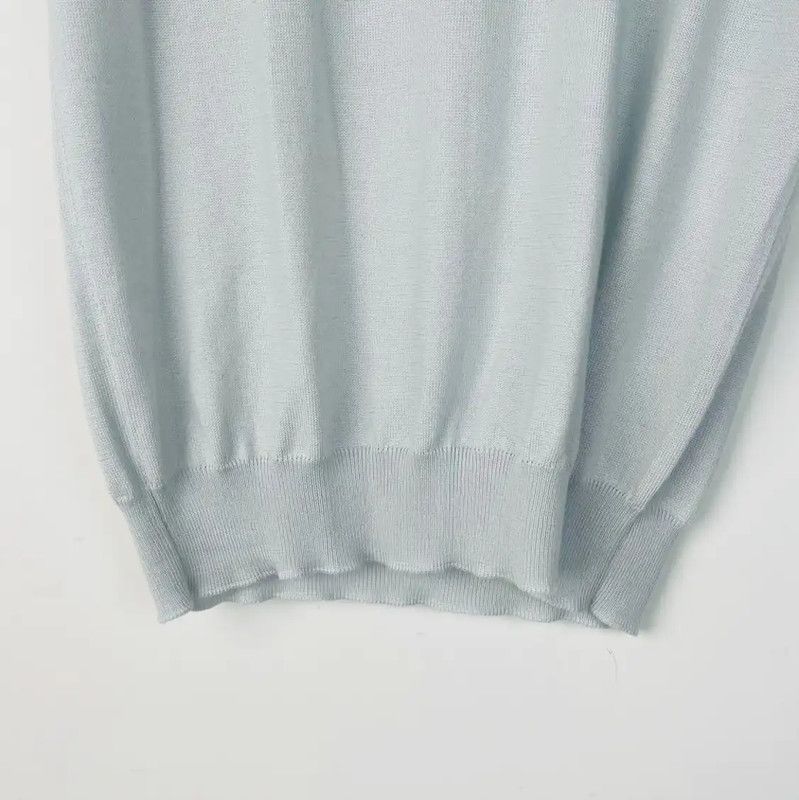 Dior Dior Light Blue Embroidered Short Sleeve T-Shirt 0089 Size S / US 4 / IT 40 - 5 Thumbnail