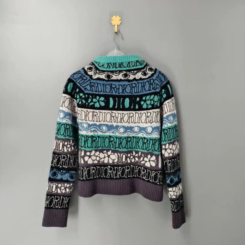 Dior Dior Multi-Color Wool Sweater for Women 0089 Size XS / US 0-2 / IT 36-38 - 2 Thumbnail