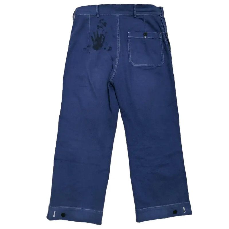 Dior Dior Blue Cotton Patterned Denim Pants 0089 Size 32" / US 10 / IT 46 - 2 Thumbnail