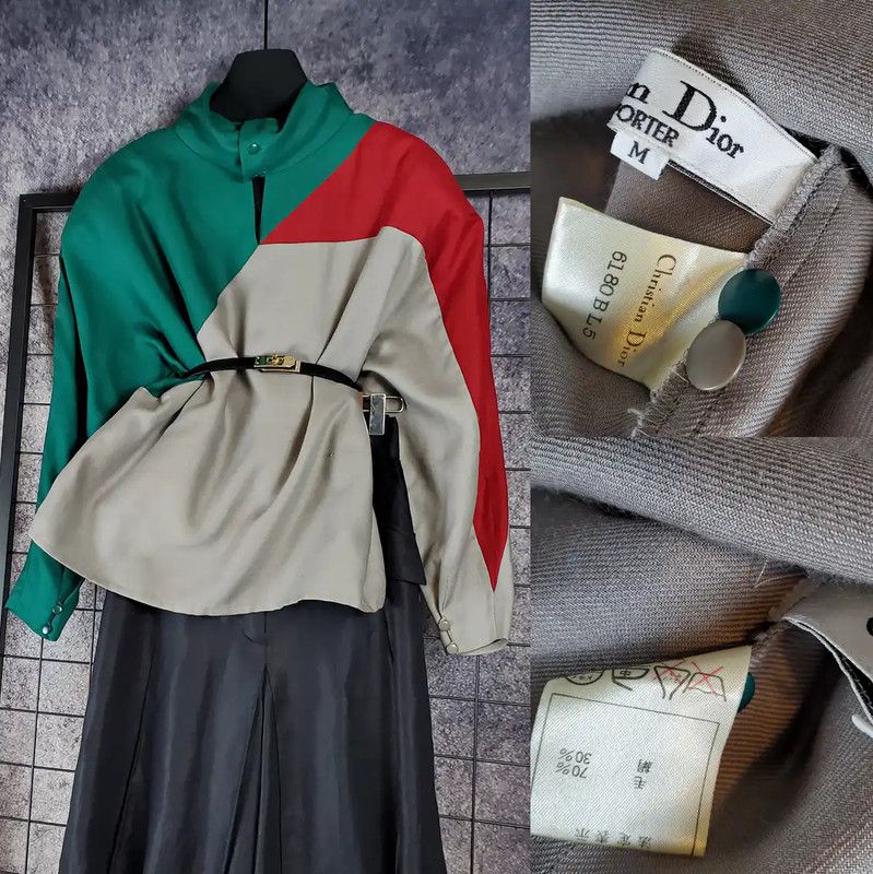 Dior Dior Green Wool Blend Long Sleeve Top 0089 Size M / US 6-8 / IT 42-44 - 2 Thumbnail