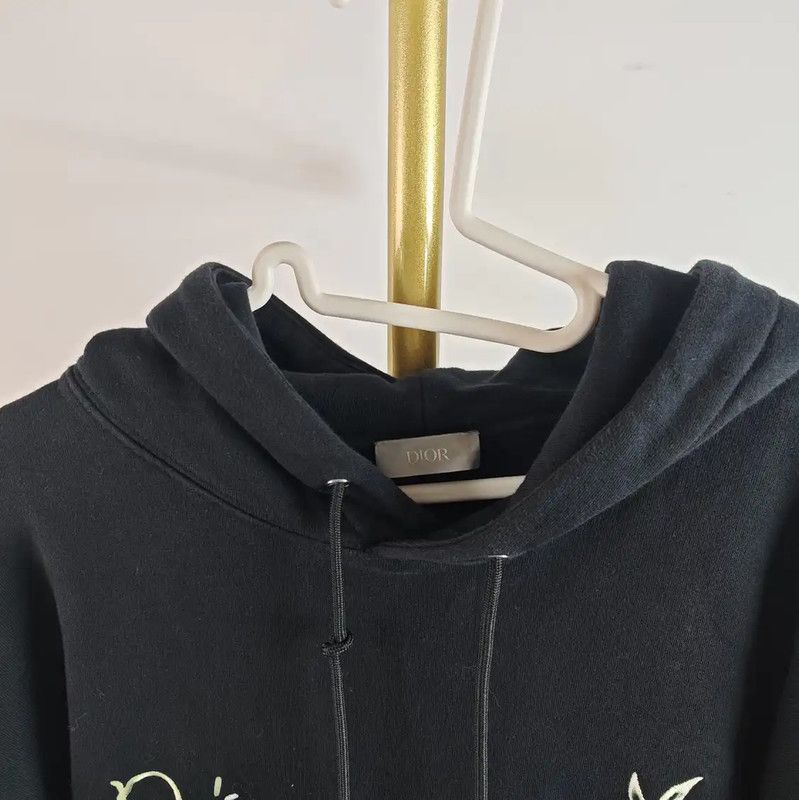 Dior Dior Black Cotton Logo Hoodie for Women 0089 Size M / US 6-8 / IT 42-44 - 5 Thumbnail