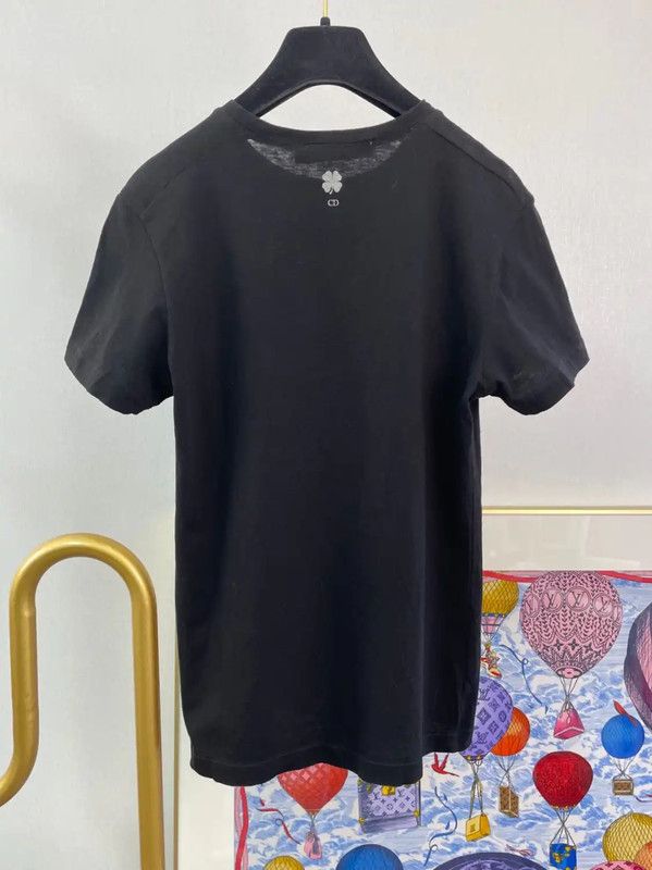 Dior Dior Lucky Black Cotton Short Sleeve T-Shirt 0089 Size XS / US 0-2 / IT 36-38 - 2 Thumbnail