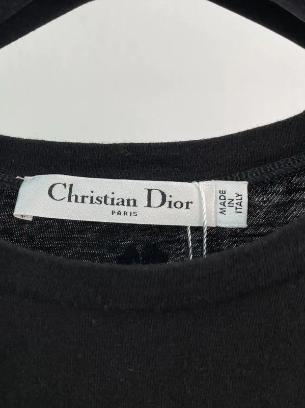 Dior Dior Lucky Black Cotton Short Sleeve T-Shirt 0089 Size XS / US 0-2 / IT 36-38 - 5 Thumbnail