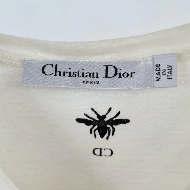 Dior Dior Summer White Cotton Short Sleeve T-Shirt 0089 Size S / US 4 / IT 40 - 4 Thumbnail